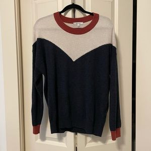 Madewell Colorblock Yoke Pullover Sweater M